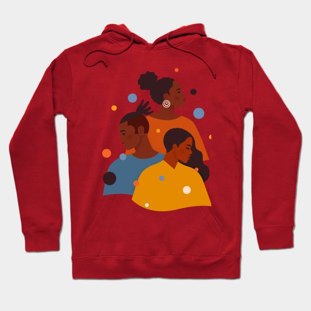 African american man and women in colourful Hoodie by angelina_bambina